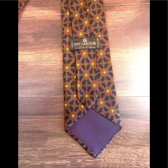 🌿SALE🌿GUY LAROCHE Vintage Silk Necktie - Picture 3 of 9